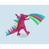 Maľovanie podľa čísiel - Ružový dinosaurus