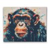 Diamantové malování - Opice s malovaným pozadím