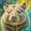 M11_Diamantové_maľovanie_-_Wombat_v_tlmených_odtieňoch_zelenej