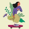M11_Maľovanie_podľa_čísiel_-_Ilustrácia_-_Žena_na_skateboarde