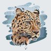Maľovanie podľa čísiel - Hlava leoparda
