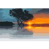 Maľovanie podľa čísiel - Západ slnka u jazera