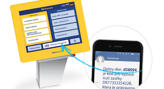 Výdej balíku na kód a bez občanky