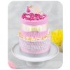 Dvoupatrový plenkový dort Baby Pink