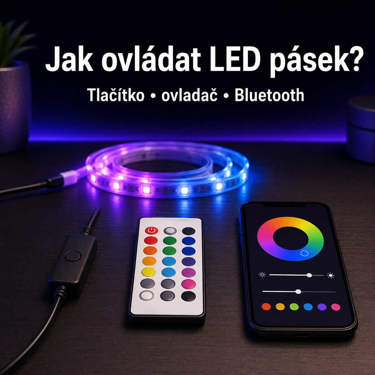 Jak ovládat LED pásek: tlačítko, ovladač nebo Bluetooth?