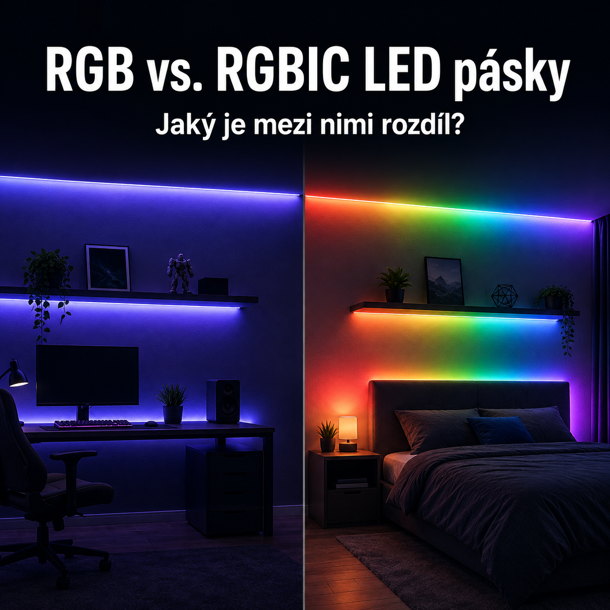 RGB vs. RGBIC LED pásky: jaký je mezi nimi rozdíl?