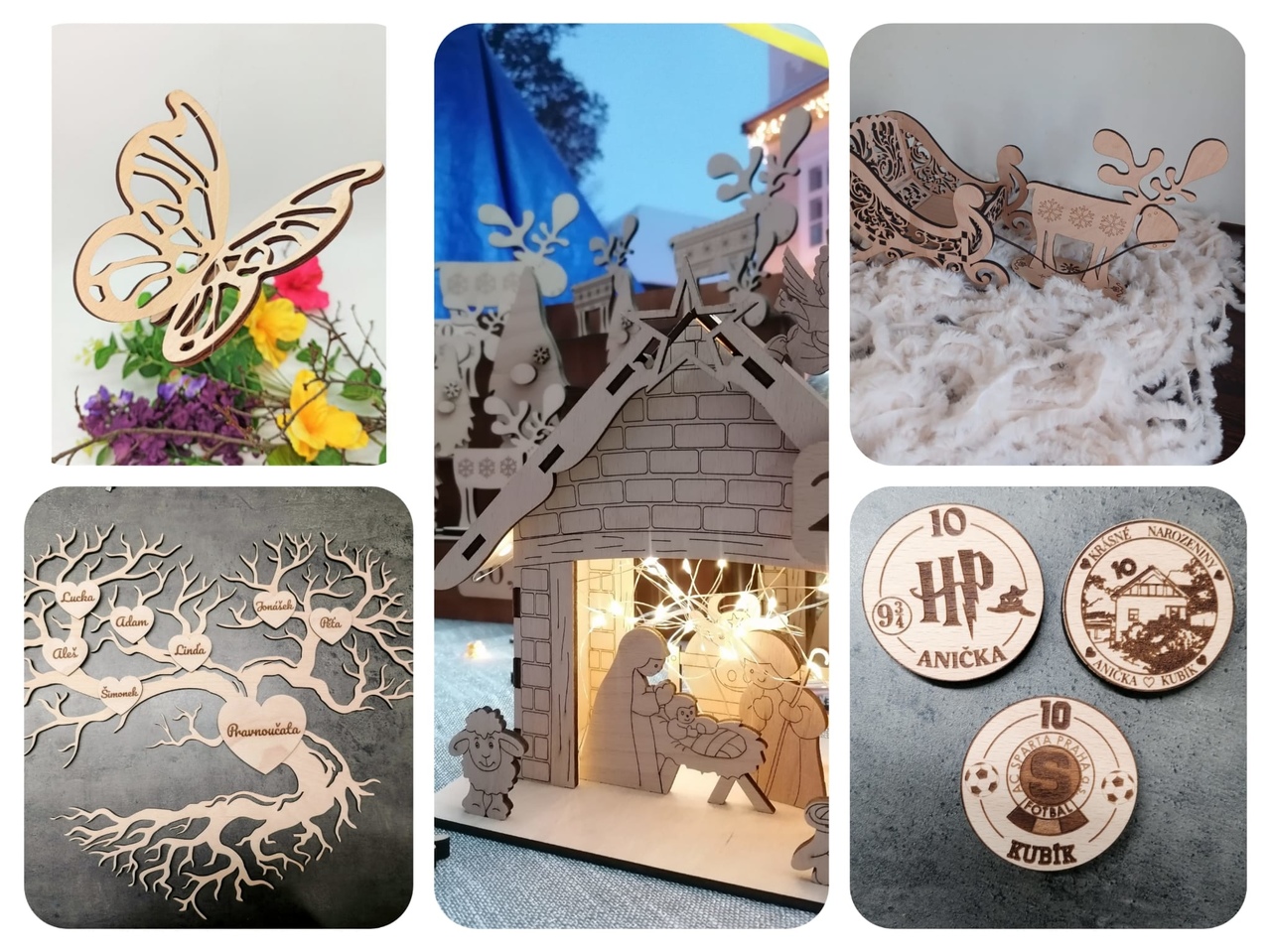 Dřevěné dekorace malé i velké