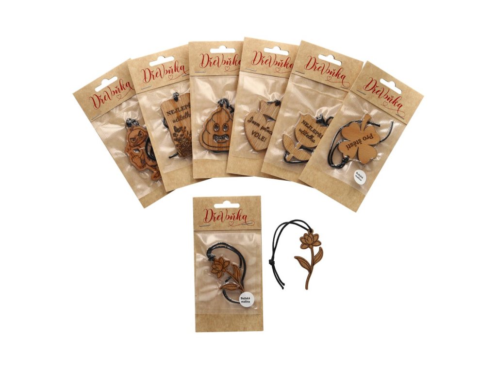 Dřevoňka 🌸gravírované dřevěné vůně do auta a interiéru