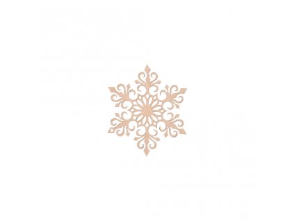 Dřevěná vánoční ozdoba - vyřezávaná sněhová vločka