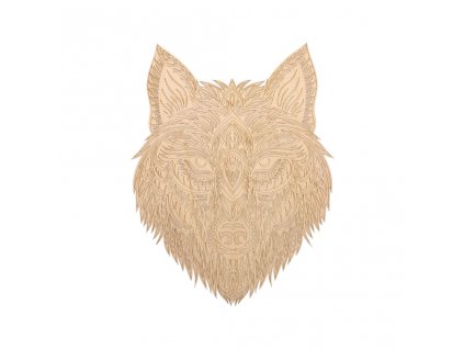 Dřevěné antistresové omalovánky - vlk