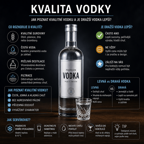 Kvalita vodky: jak poznat kvalitní vodku a je dražší vodka opravdu lepší?