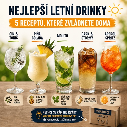 Nejlepší letní drinky z alkoholu: 5 receptů, které zvládnete doma