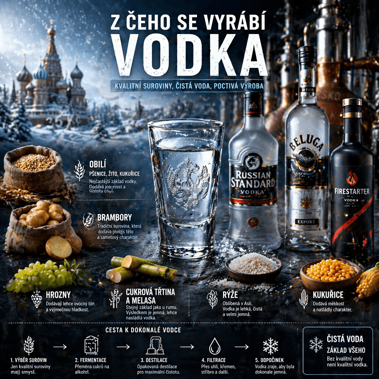 Z čeho se vyrábí vodka: většina lidí pije, ale netuší co