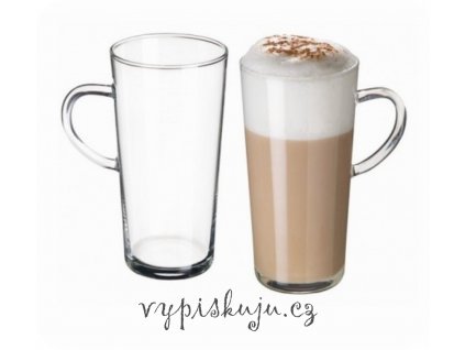 Skleněný hrnek na latté Karina 350 ml