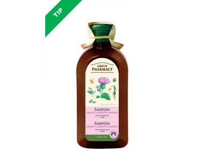 Green Pharmacy sampon proti vypadavaniu vlasov 350 ml Lopuch a psenicne proteiny 800x800