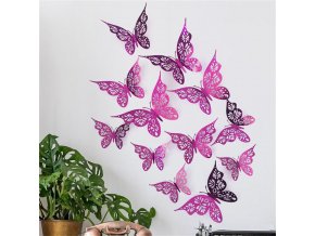 ZĽAVA!!!Jarná dekorácia 3D samolepky motýli na stenu