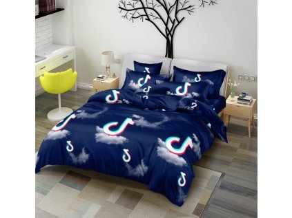 39694 povleceni z mikrovlakna tik tok cloud tmave modre