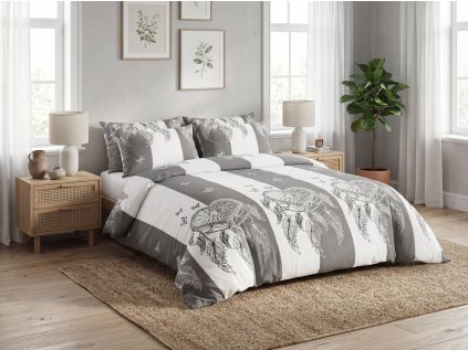 Obliečky z mikrovlákna TIRSO sivo-biele