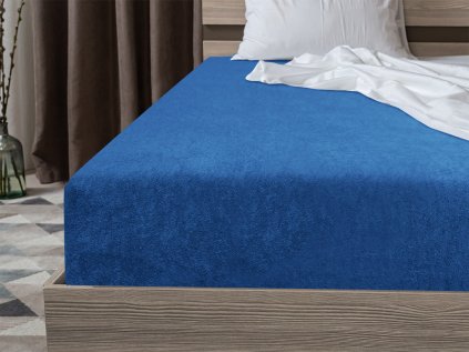 Froté plachta EXCLUSIVE tmavomodrá 180x200 cm – luxusná a príjemná na dotyk