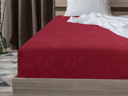 Froté plachta EXCLUSIVE vínová 180x200 cm – luxusná a príjemná na dotyk