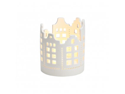 53252 bily porcelanovy svicen lantern house