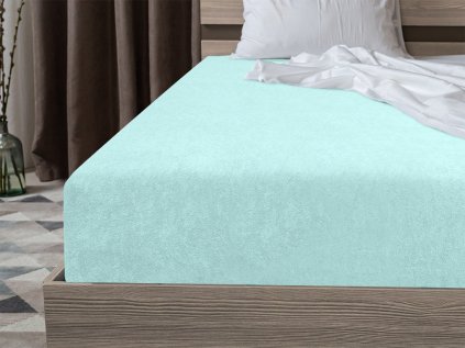 Mentolová froté plachta 90x200 cm – svieži dizajn pre vašu spálňu