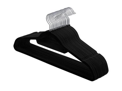 Ramienko na oblečenie s čiernym velúrom, 20ks