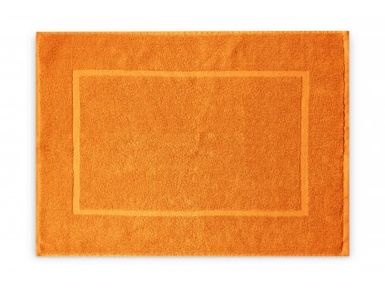 Koupelnová přednožka hotelová rohožka bavlněná froté oranžová