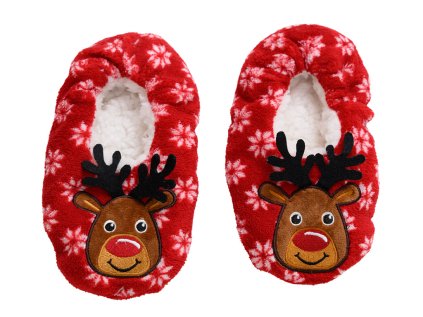 Detské papuče CHRISTMAS KIDS, červené - rôzne veľkosti
