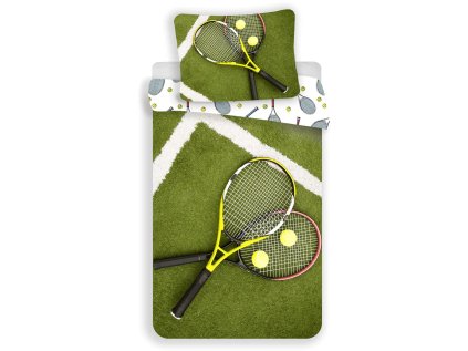Bavlněné povlečení TENIS zelené – ideální pro milovníky sportu