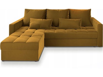 Rozkládací rohová pohovka ZENOVA 220 x 140 cm s úložným prostorem