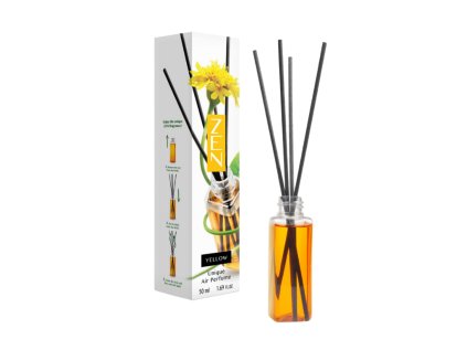 Tyčinkový aroma difuzér ZEN YELLOW 50 ml s osvěžující vůní