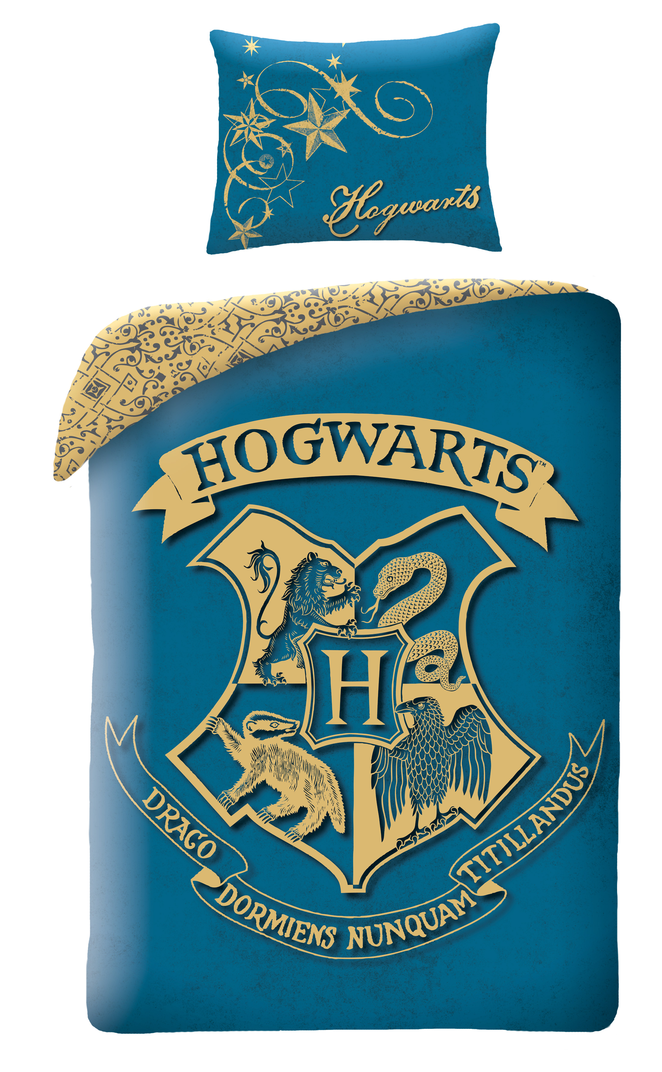 Detské obliečky Harry Potter Hogwarts modré