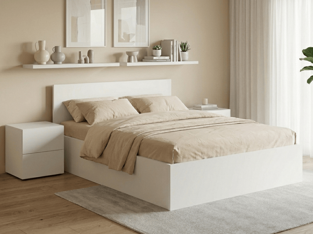 Posteľ SOFIA 160 x 200 cm, biela Rošt: Bez roštu, Matrac: Matrac SOMMERA 18 cm