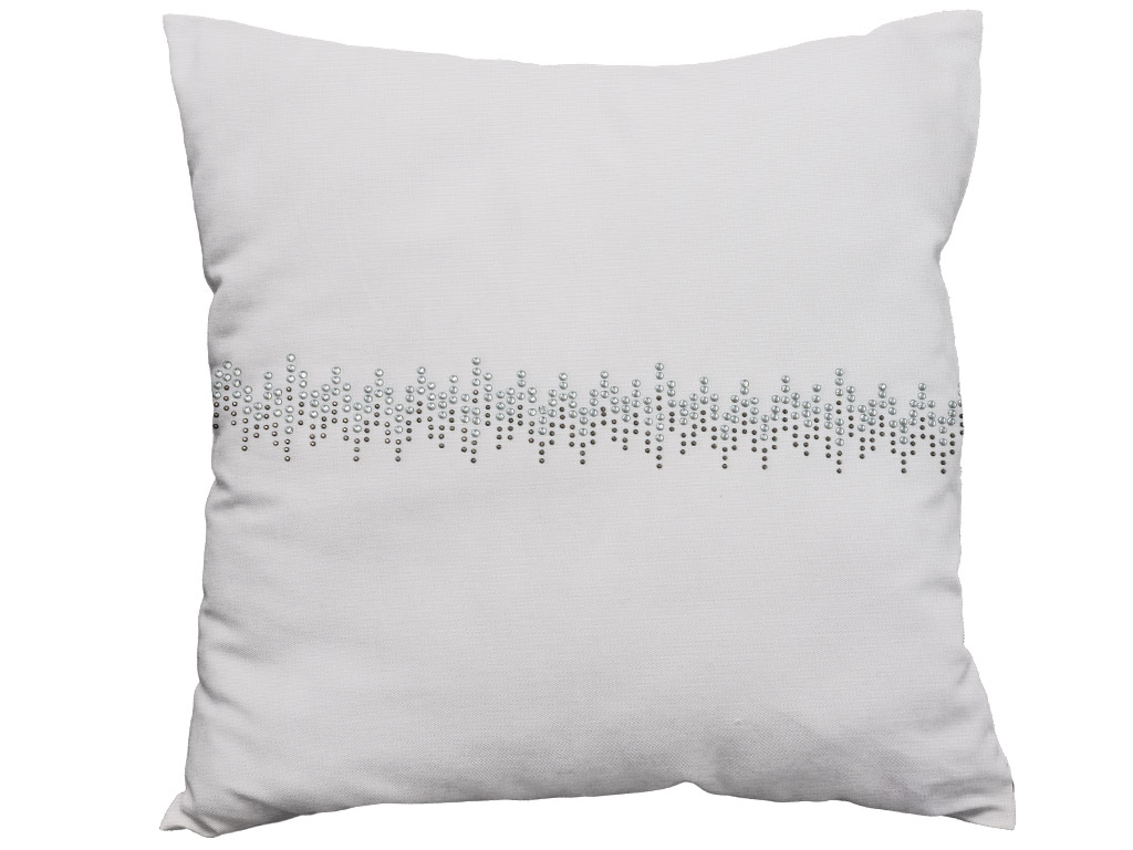E-shop Dekoračná obliečka na vankúš MELODY 40x40 cm, biela