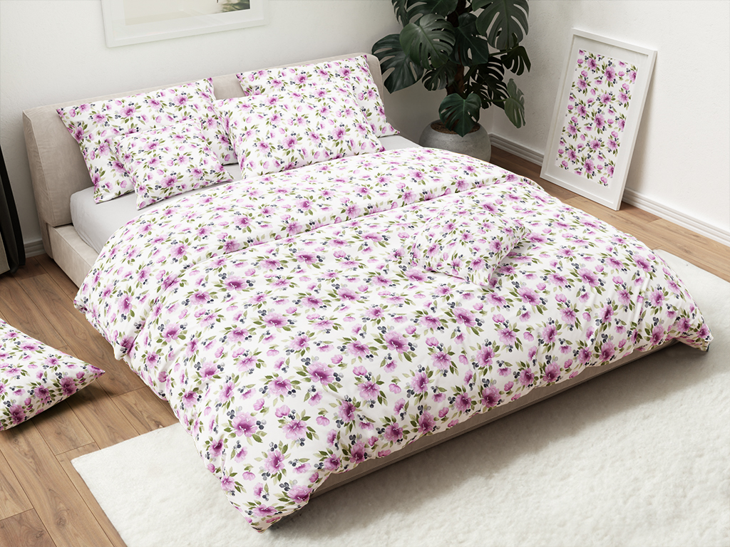 E-shop Bavlnené obliečky ROSE DREAM biele Rozmer obliečky: 70 x 90 cm | 140 x 200 cm