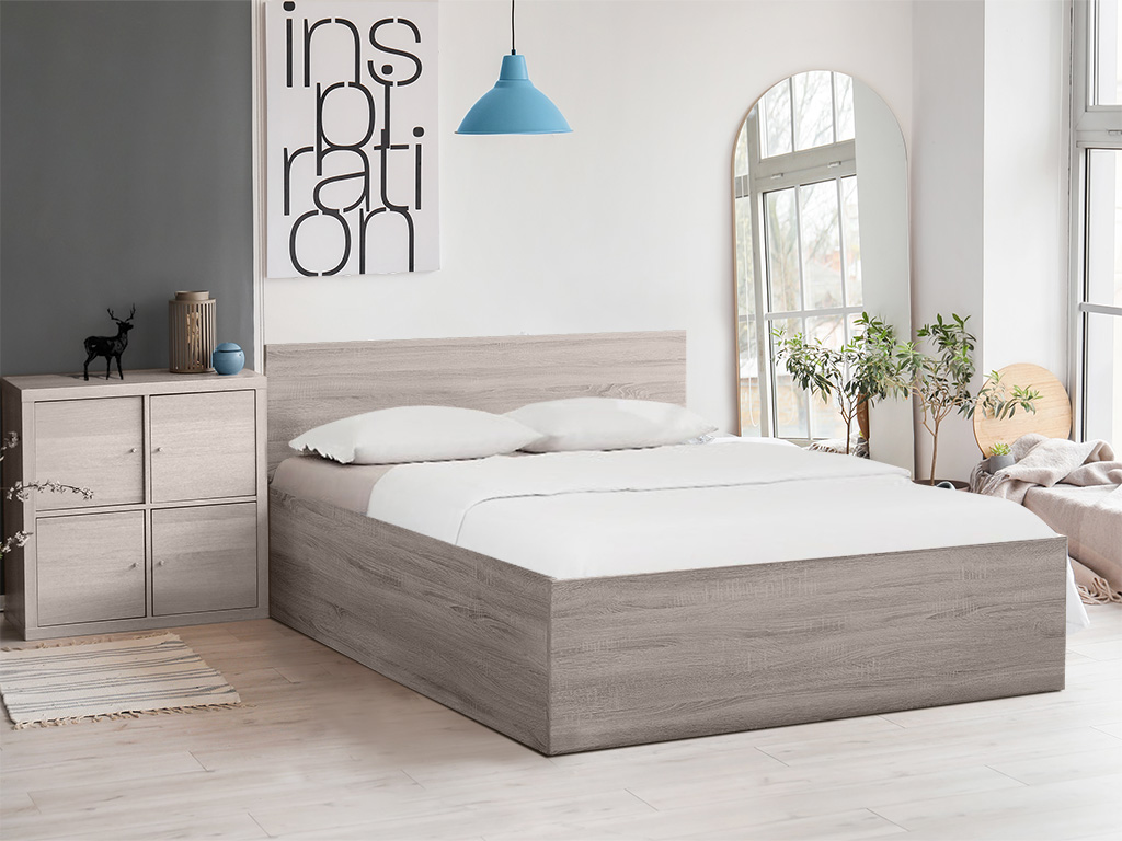 E-shop AKCIA Posteľ SOFIA 120 x 200 cm, dub lanýž II.akosť