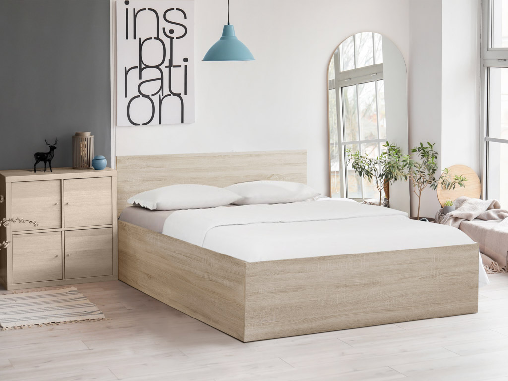 E-shop AKCIA Posteľ SOFIA 120 x 200 cm, dub sonoma II. akosť