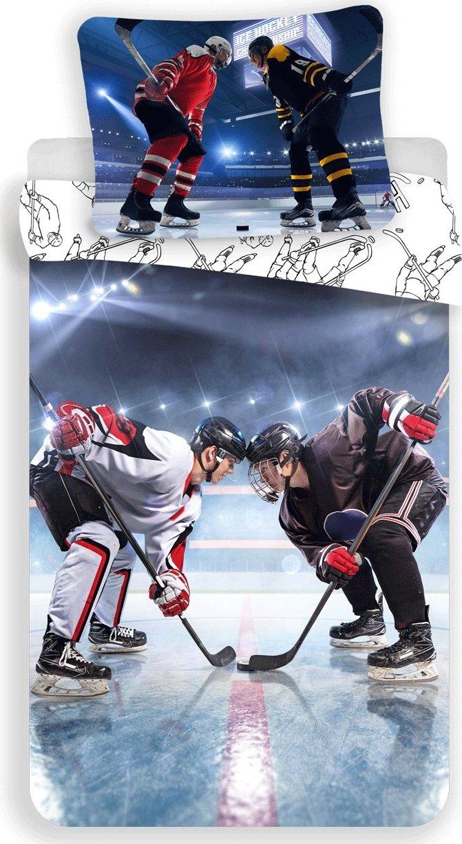 3D Bavlnené obliečky HOCKEY farebné, 100% bavlna Rozmer obliečky: 70 x 90 cm | 140 x 200 cm