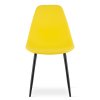 Designová plastová žlutá židle OSAKA s černými nohami do jídelny