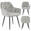 47256 svetle sede sametove jidelni kreslo argento
