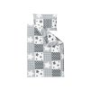 Luxusní povlečení WHITE BOX šedé s kostkovanými a hvězdnými motivy