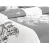 Šedo-bílé povlečení TIRSO s motivem lapače snů z bavlny