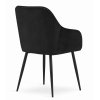 49480 4 cerne sametove jidelni kreslo nugat