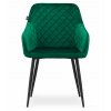 49477 2 zelene sametove jidelni kreslo nugat