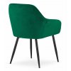 49873 3 zelene sametove jidelni kreslo forio