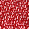 Mikroplyšová deka CHRISTMAS TREES červená – stylová dekorace pro Vánoce