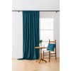 Tyrkysový zatemňovací závěs VELVET 135x250 cm (Zavesenie Kovové krúžky)