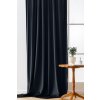 54065 2 2x cerny zatemnovaci zaves velvet s kovovymi krouzky 135x250 cm