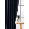54065 6 2x cerny zatemnovaci zaves velvet s kovovymi krouzky 135x250 cm